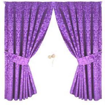 66"x 72" Jacquard Fully Lined Taped Curtain (185Gsm) 8 Pairs