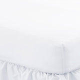 200 Thread Cotton Percale White Double Fitted Sheets 20 Pcs
