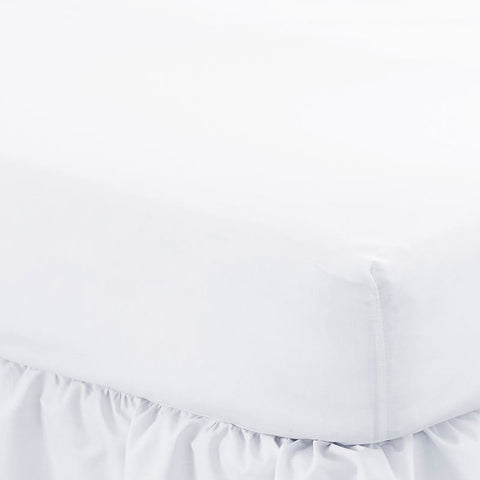 200 Thread Count Cotton Percale White King Size Fitted Sheets 20 PCs