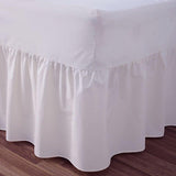 200 Thread Cotton Percale White King Size Fitted Valance Sheet 20 PCs